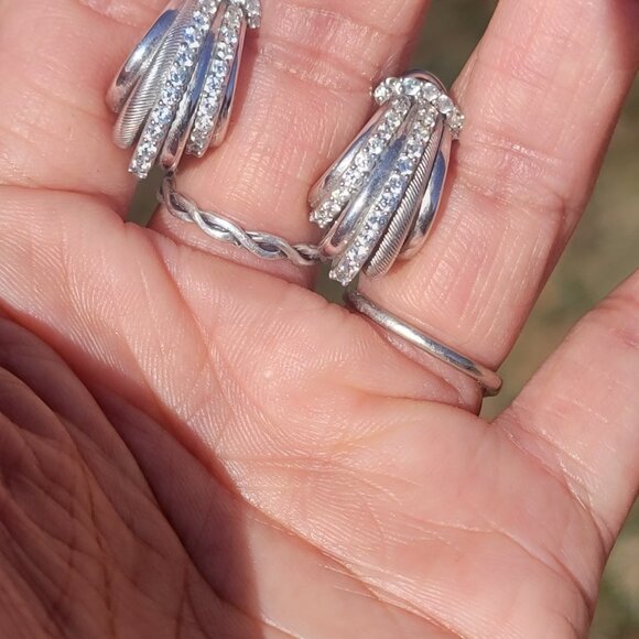 *RARE* Old Judith Ripka JR piece 925 sterling silver glamorous ribbed different - Picture 13 of 16